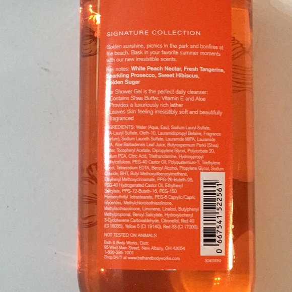 Bath and body works get happy white peach sangria shower gel - Picture 2 of 3